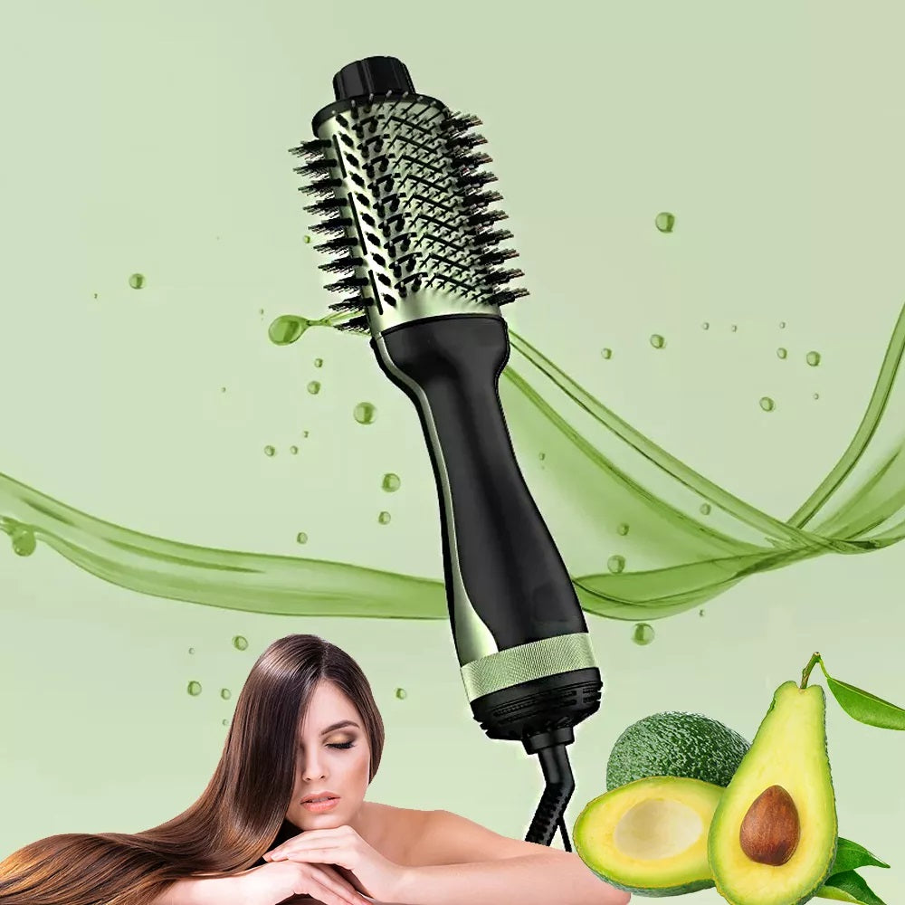Cepillo Secador Aguacate 3 en 1 — Volumen, Suavidad y Forma en Minutos